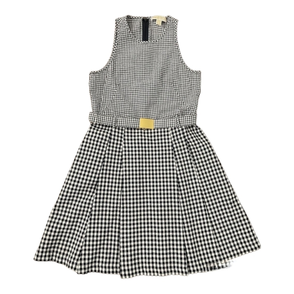 MICHAEL Michael Kors Black & White Seersucker Mixed Gingham Dress Size 2 - Picture 11 of 15